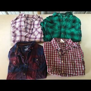 Set of 4 Boys’ 14/16 Plaid Shirts